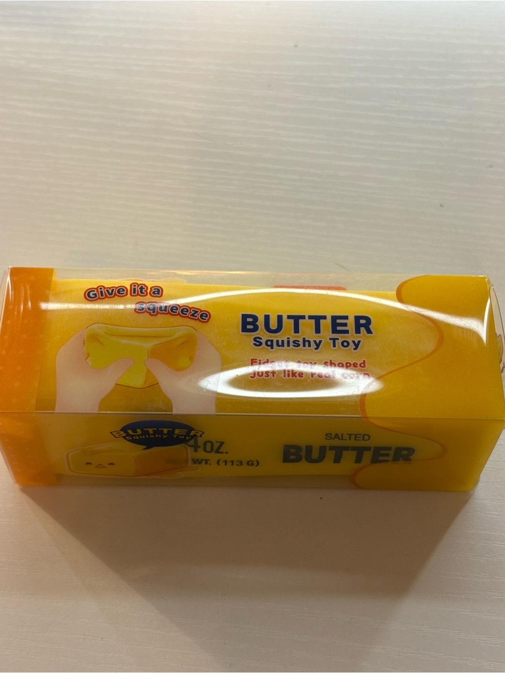 Crunchy Butter Squishy Toy - Yellow Kids Toy
